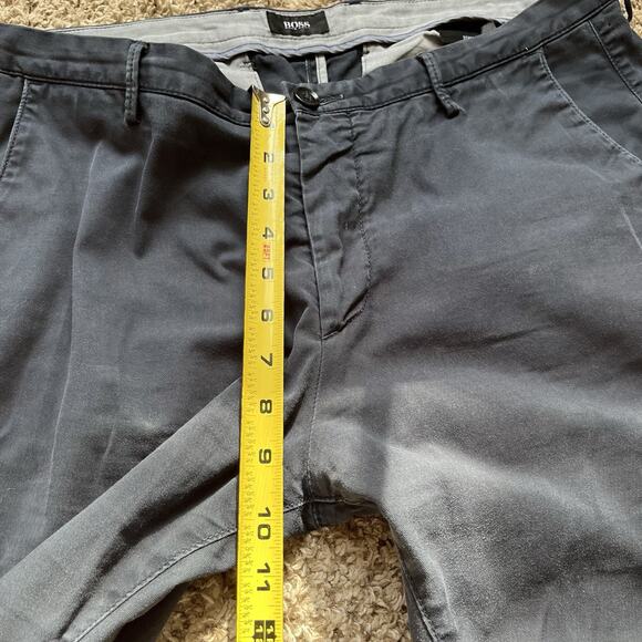 Hugo Boss Stretch Chino Pants Men's 36 Navy Blue Cotton Causal Business Outdoor - Picture 8 of 12